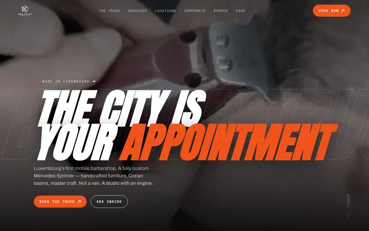 Capture du site Barber Truck